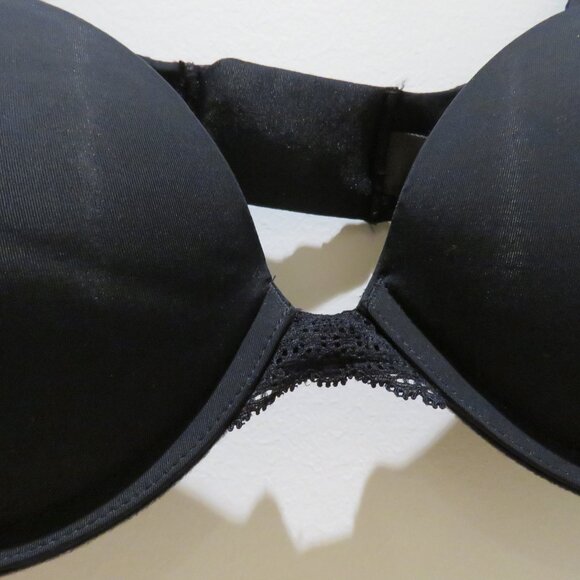 PEPPER Lace Lift Up Bra in Black Minimalist Comfort - Women's Size 38AA - Picture 7 of 13